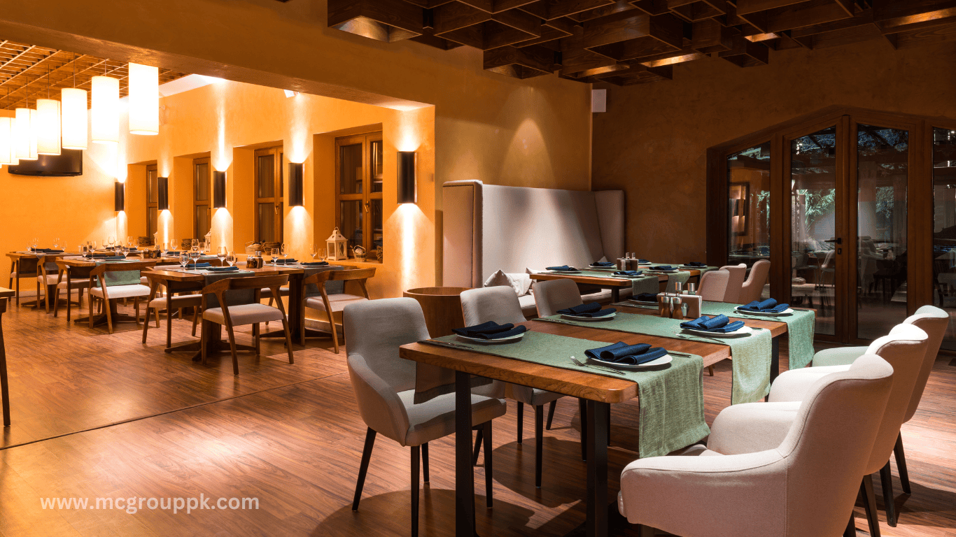 Immaculate commercial dining room maintained by Kootenay Fresh